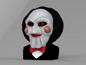 billy the puppet from saw bust ready for full color 3d printing 3Dプリントモデル