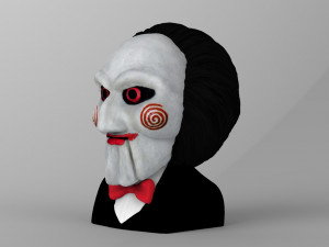 billy the puppet from saw bust ready for full color 3d printing 3Dプリントモデル