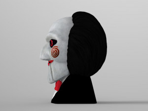 billy the puppet from saw bust ready for full color 3d printing 3Dプリントモデル