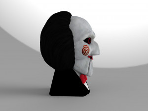 billy the puppet from saw bust ready for full color 3d printing 3Dプリントモデル