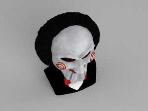 billy the puppet from saw bust ready for full color 3d printing 3Dプリントモデル