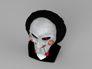 billy the puppet from saw bust ready for full color 3d printing 3Dプリントモデル