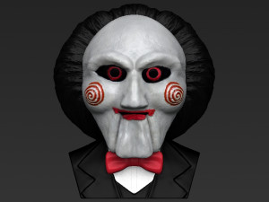billy the puppet from saw bust ready for full color 3d printing 3Dプリントモデル
