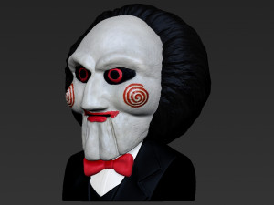 billy the puppet from saw bust ready for full color 3d printing 3Dプリントモデル
