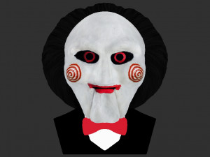billy the puppet from saw bust ready for full color 3d printing 3Dプリントモデル