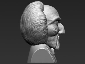 billy the puppet from saw bust ready for full color 3d printing 3Dプリントモデル