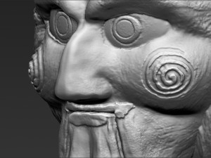 billy the puppet from saw bust ready for full color 3d printing 3Dプリントモデル