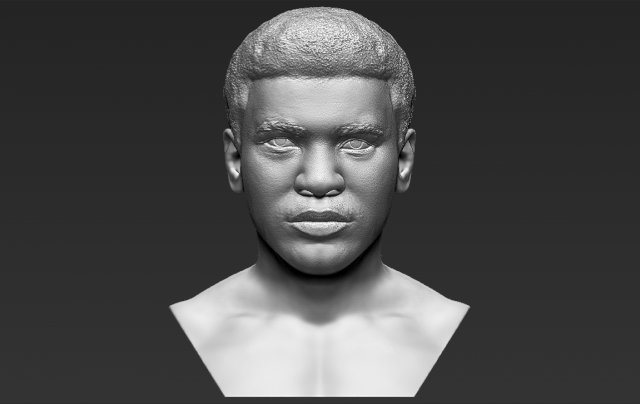muhammad ali bust 3d printing ready stl obj 3D Print Model .c4d .max .obj .3ds .fbx .stl .blend 