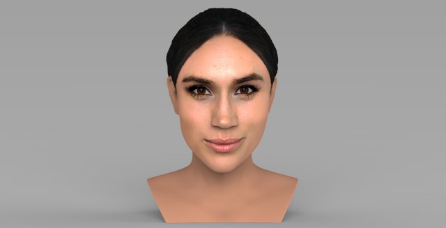 meghan markle bust ready for full color 3d printing Modelo de Impressão 3D .c4d .max .obj .3ds .fbx .stl .blend 