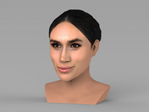 meghan markle bust ready for full color 3d printing Modelo de Impressão 3D
