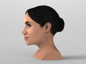 meghan markle bust ready for full color 3d printing Modelo de Impressão 3D