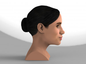 meghan markle bust ready for full color 3d printing Modelo de Impressão 3D
