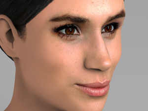 meghan markle bust ready for full color 3d printing Modelo de Impressão 3D