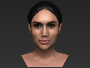 meghan markle bust ready for full color 3d printing Modelo de Impressão 3D