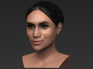 meghan markle bust ready for full color 3d printing Modelo de Impressão 3D