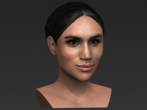 meghan markle bust ready for full color 3d printing Modelo de Impressão 3D