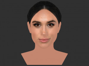 meghan markle bust ready for full color 3d printing Modelo de Impressão 3D