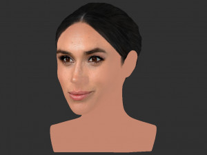 meghan markle bust ready for full color 3d printing Modelo de Impressão 3D