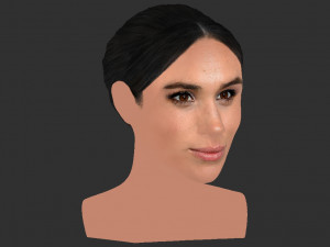 meghan markle bust ready for full color 3d printing Modelo de Impressão 3D
