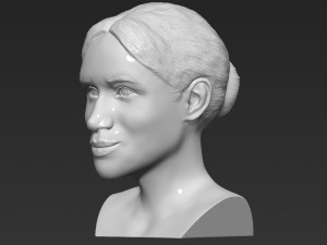 meghan markle bust ready for full color 3d printing Modelo de Impressão 3D