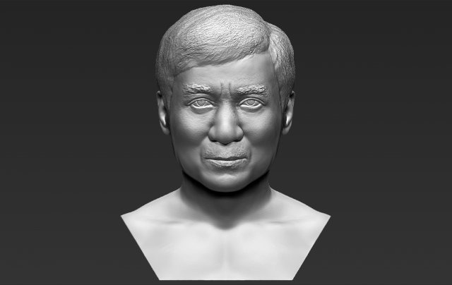 jackie chan bust 3d printing ready stl obj 3D Print Model .c4d .max .obj .3ds .fbx .stl .blend 