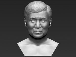 jackie chan bust 3d printing ready stl obj 3D प्रिंट मॉडल