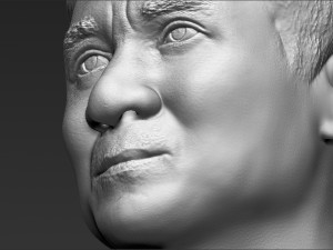 jackie chan bust 3d printing ready stl obj 3D Print Model