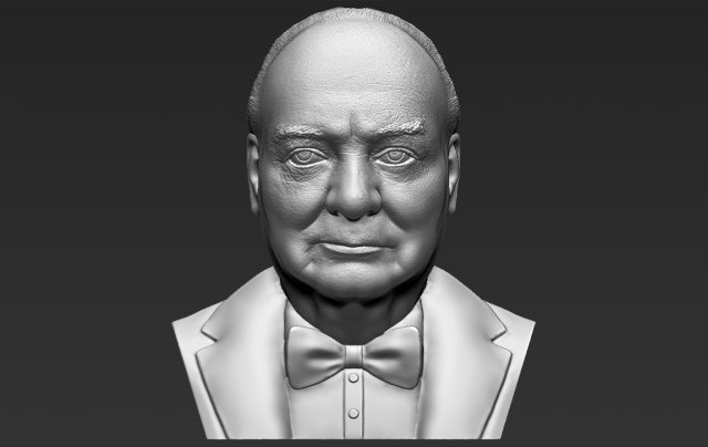 winston churchill bust 3d printing ready stl obj Modèles 3D en vedette .c4d .max .obj .3ds .fbx .stl .blend 