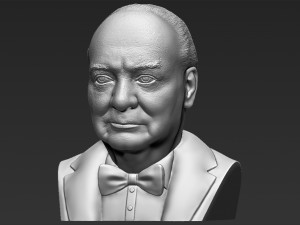 winston churchill bust 3d printing ready stl obj Modèles 3D en vedette