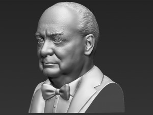 winston churchill bust 3d printing ready stl obj Modèles 3D en vedette