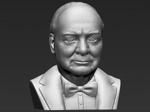 winston churchill bust 3d printing ready stl obj Modèles 3D en vedette