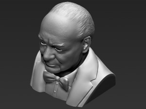 winston churchill bust 3d printing ready stl obj Modèles 3D en vedette