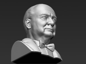 winston churchill bust 3d printing ready stl obj Modèles 3D en vedette