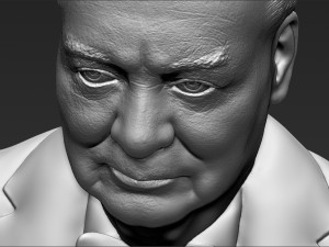 winston churchill bust 3d printing ready stl obj Modèles 3D en vedette