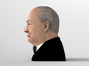 winston churchill bust ready for full color 3d printing Modèles 3D en vedette