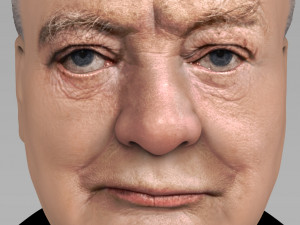 winston churchill bust ready for full color 3d printing Modèles 3D en vedette