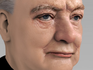 winston churchill bust ready for full color 3d printing Modèles 3D en vedette
