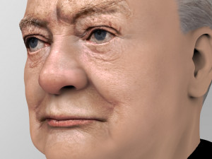 winston churchill bust ready for full color 3d printing Modèles 3D en vedette