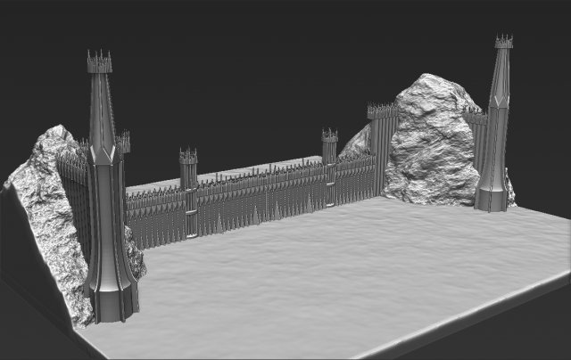 the black gate of mordor from the lord of the rings stl obj 3D-printmodel .c4d .max .obj .3ds .fbx .stl .blend 