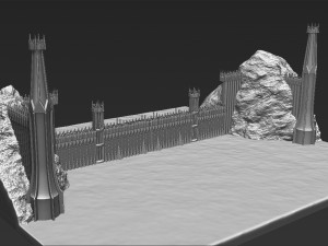 the black gate of mordor from the lord of the rings stl obj 3D Print Model