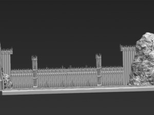 the black gate of mordor from the lord of the rings stl obj 3D-printmodel