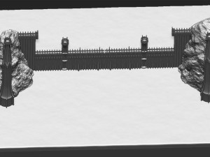 the black gate of mordor from the lord of the rings stl obj 3D-printmodel