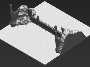 the black gate of mordor from the lord of the rings stl obj 3D-printmodel