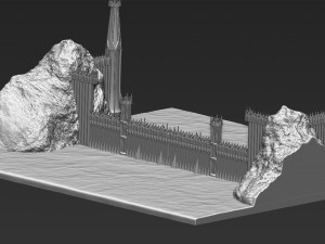 the black gate of mordor from the lord of the rings stl obj 3D-printmodel