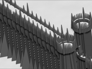 the black gate of mordor from the lord of the rings stl obj 3D-printmodel
