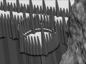 the black gate of mordor from the lord of the rings stl obj 3D-printmodel