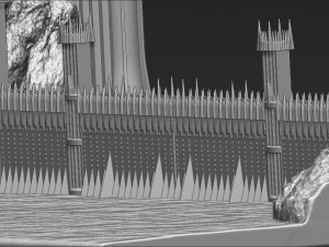 the black gate of mordor from the lord of the rings stl obj 3D-printmodel