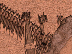 the black gate of mordor from the lord of the rings stl obj 3D-printmodel