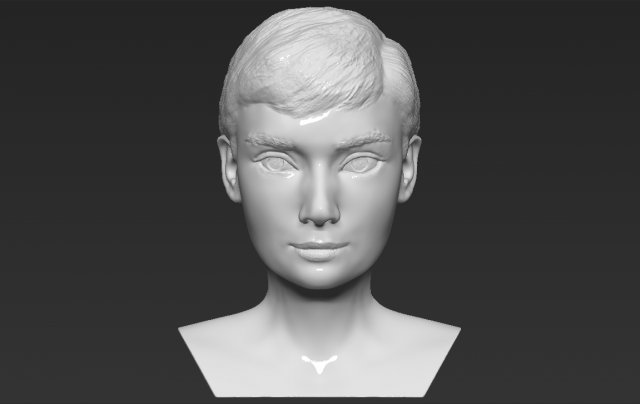 audrey hepburn bust 3d printing ready stl obj formats 3D प्रिंट मॉडल .c4d .max .obj .3ds .fbx .stl .blend 