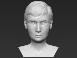 audrey hepburn bust 3d printing ready stl obj formats 3D Print Model
